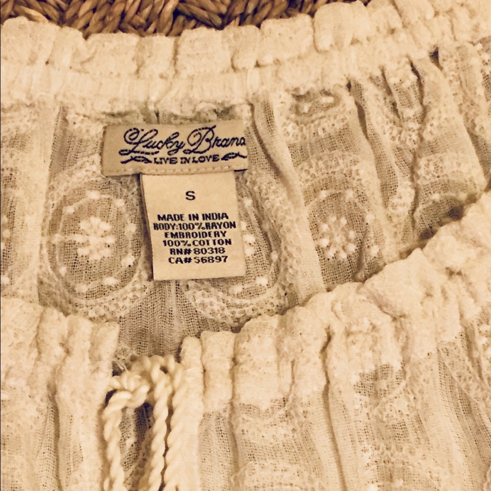 Lucky Brand Boho Peasant Top - Picture 3 of 3